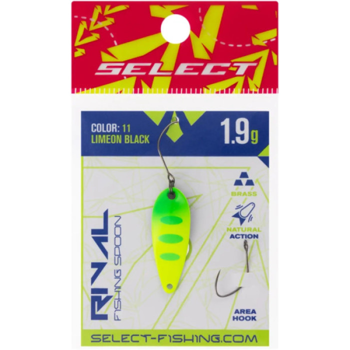 Блешня Select Rival 1.9g 30mm 11 LimeON Black (1870.79.90)