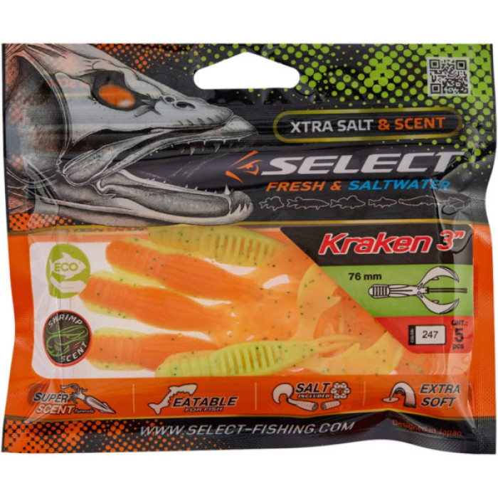 Силікон рибальський Select Kraken 3" 247 (5 шт/уп) (1870.73.10)