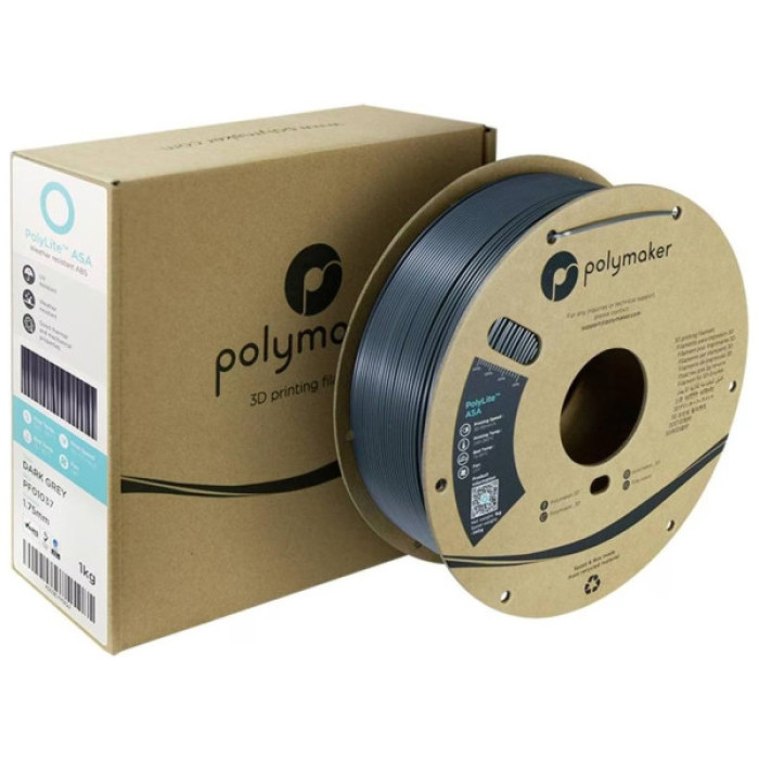 Пластик для 3D-принтера Polymaker ASA POLYLITE 1,75mm 1kg DARK GREY (PF01037)