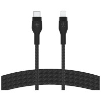 Дата кабель USB-C to Lightning 1.0m braided silicone black Belkin (CAA011BT1MBK)