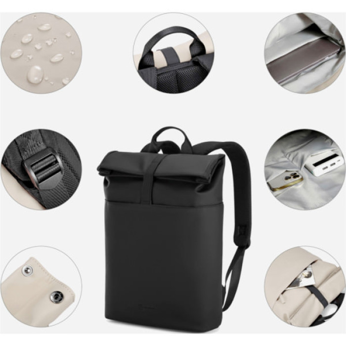 Рюкзак для ноутбука Tavialo 15.6" SUAVE TD15 black, 15L (222224010)