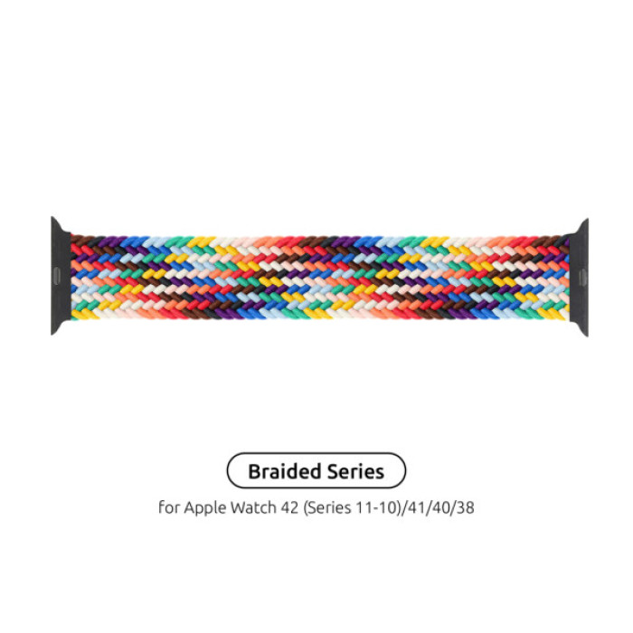 Ремінець до смарт-годинника Armorstandart Braided Solo Loop для Apple Watch 42 (Series 11-10)/41/40/38 Pride Edition Size 6 (144 mm) (ARM64935)