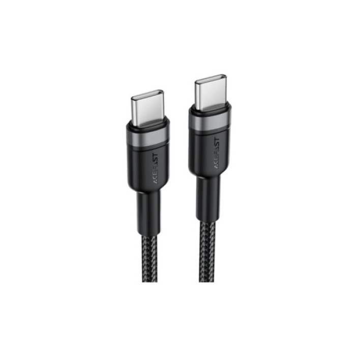 Дата кабель USB-C to USB-C 1.2m 60W black Acefast (6974316285137)