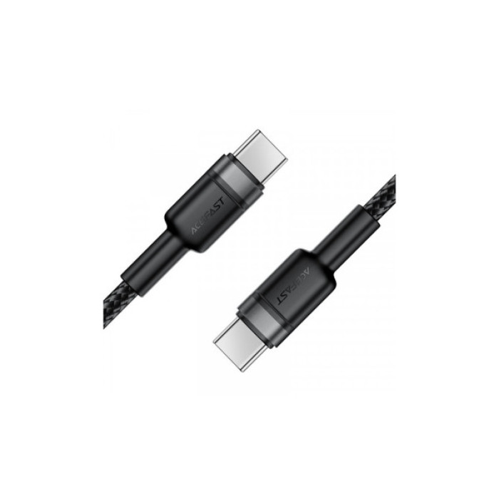 Дата кабель USB-C to USB-C 1.2m 60W black Acefast (6974316285137)