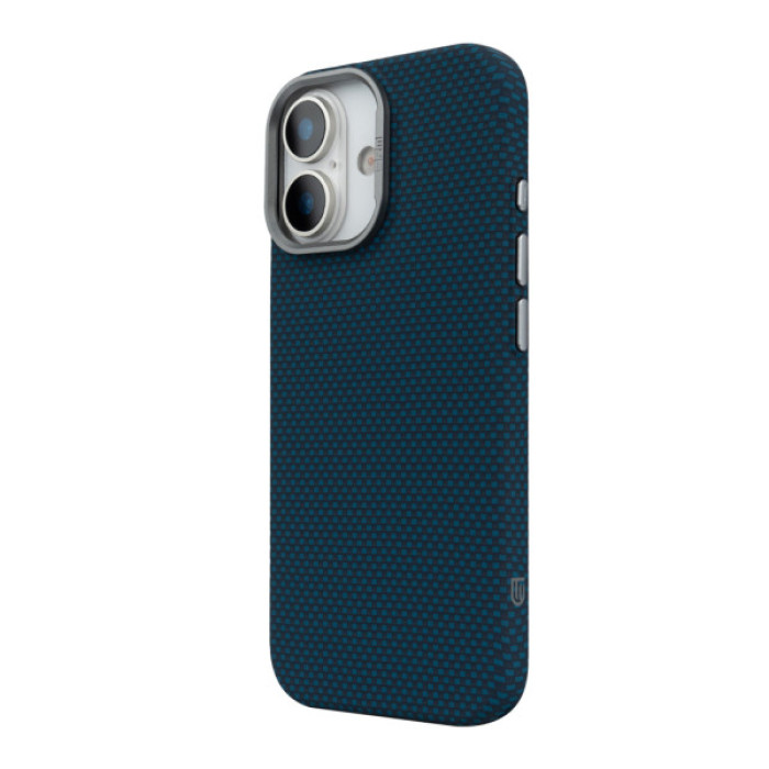 Чохол до мобільного телефона Armorstandart LikeCarbon2 MagCase Apple iPhone 17 Kevlar Dark Blue (ARM88613)