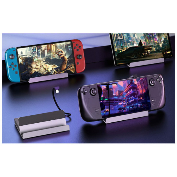 Концентратор Choetech USB3.1 Type-C to HDMI/USB 3.0x2/USB 2.0/USB-C PD 100W Hub 7-in-1 (HUB-M77-GY)