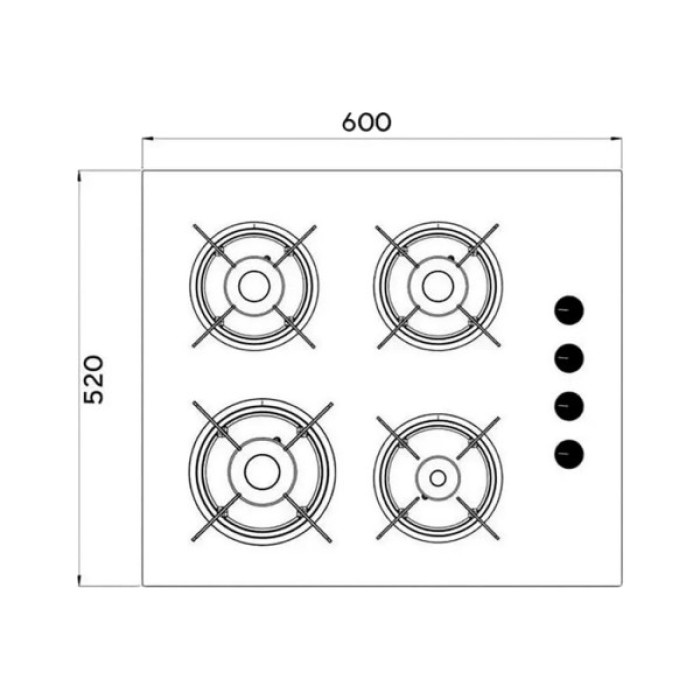 Варочна поверхня KUMTEL KO-40TAHDF WHITE