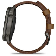 Смарт-годинник Garmin Venu 4 (45mm), Black w/ Slate + Leather, GPS смарт-годинник (010-03014-03)