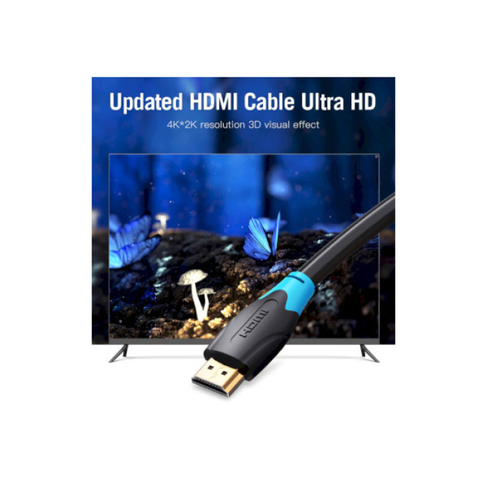 Кабель мультимедійний HDMI M to HDMI M 2.0m V2.0 4K30Hz Vention (AACBH)