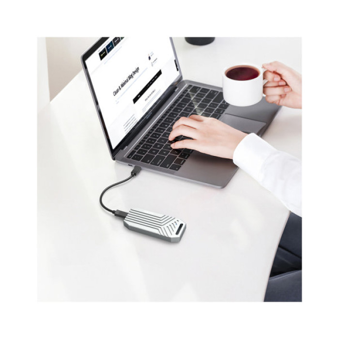 Кишеня зовнішня Maiwo M.2 SSD NVMe 2280 ч-з USB4.0 Type-C 40Gbps (K1695)