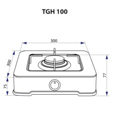 Настільна плита Minola TGH 100 WH