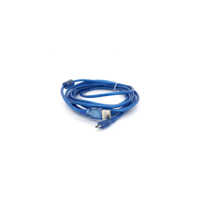 Дата кабель USB 2.0 AM to Micro 5P 3.0m blue Voltronic (YT-AM/Mc-3B/02140)