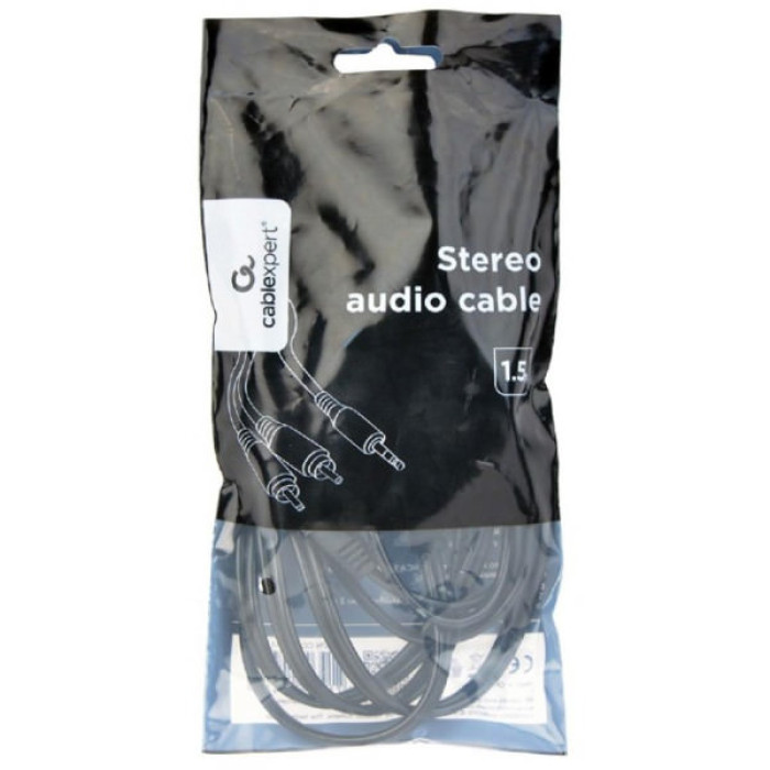 Кабель мультимедійний 3.5mm M to 2xRCA M 1.5m Cablexpert (CCA-352-1.5M)