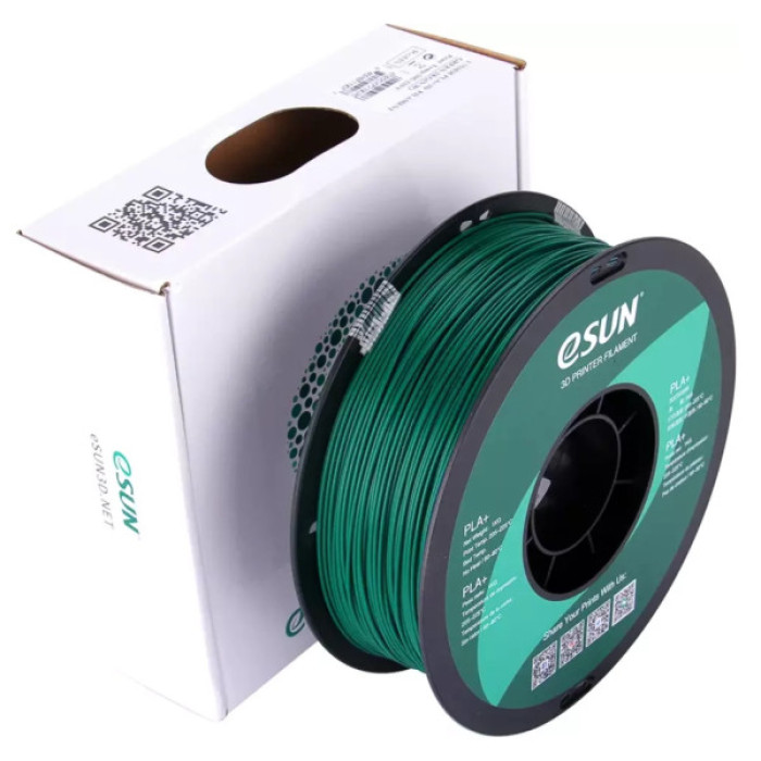 Пластик для 3D-принтера eSUN PLA+ P1.75мм, 1кг, green (PLA+P175G1)