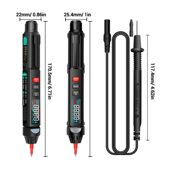 Цифровий мультиметр ANENG A3008, V, A, R, C, T, F (A3008)