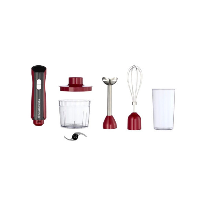 Блендер Russell Hobbs Hobbs заглибний Desire Red, 500Вт, чаша-500мл, вінчик, міні-подріб. (27140-56)