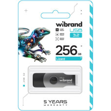 USB флеш накопичувач Wibrand 256GB Lizard Black USB 3.2 (WI3.2/LI256P9B)