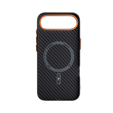Чохол до мобільного телефона Armorstandart LikeCarbon2 SE MagCase Apple iPhone 17 Air Black Orange (ARM89155)