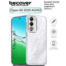 Чохол до мобільного телефона BeCover Silicone Oppo A5 2025 4G/5G Transparent (713882)