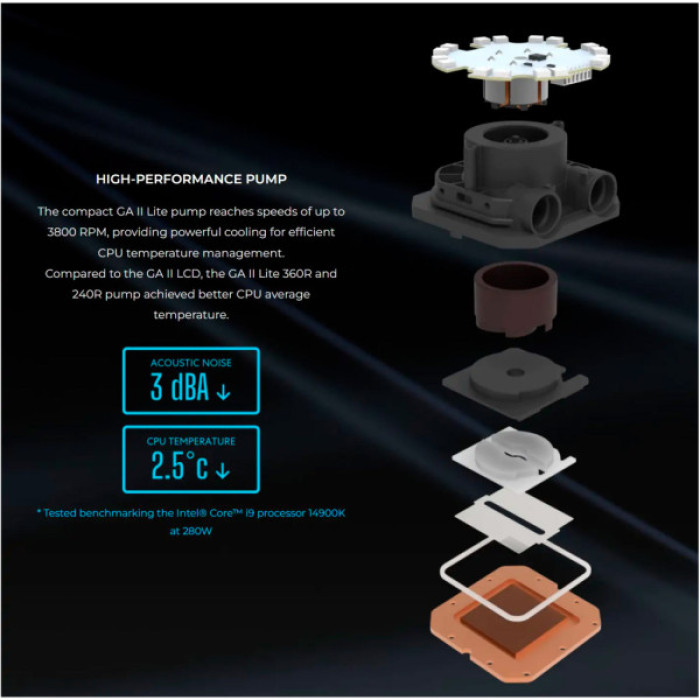 Система рідинного охолодження Lian Li GA II Lite 240P, Black (G89.GA2L24PB.00)