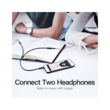 Кабель мультимедійний 3.5mm M to 2x3.5mm F 0.3m Vention (BBSBY)