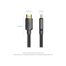 Кабель мультимедійний HDMI M to HDMI M 20.0m 1080p60Hz cotton braided black Vention (ALLBQ)