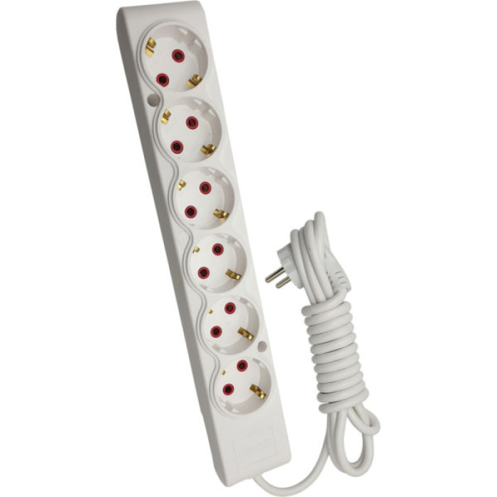 Мережевий подовжувач TECCO 3м 6 постів white (8681277842313)