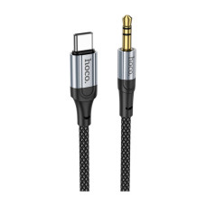 Кабель мультимедійний USB-C to 3.5mm M 1.0m Black HOCO (6942007608824)