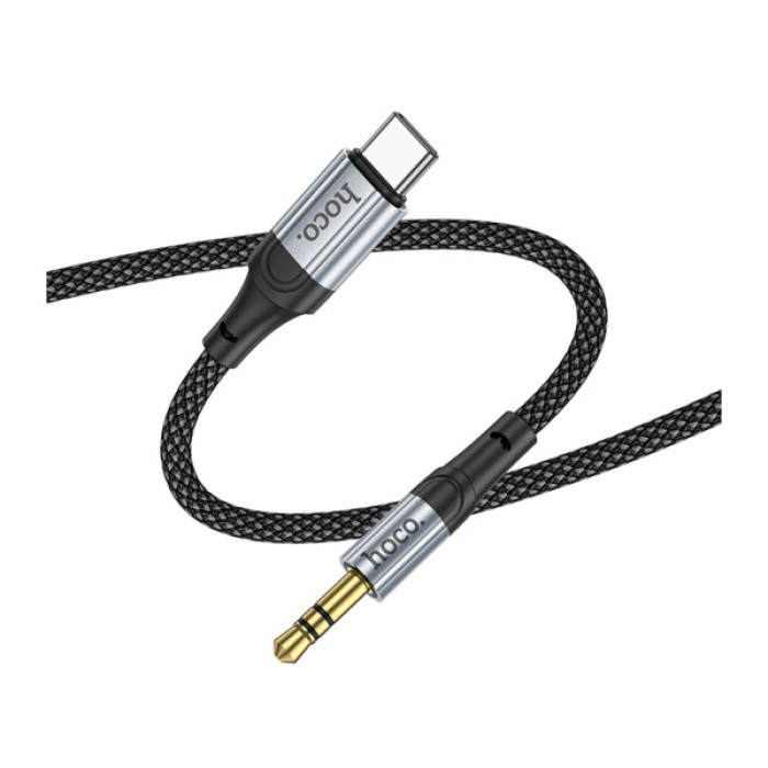 Кабель мультимедійний USB-C to 3.5mm M 1.0m Black HOCO (6942007608824)