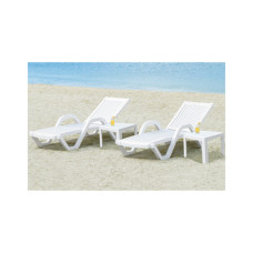 Стіл садовий PAPATYA до шезлонга Suda білий (4348)