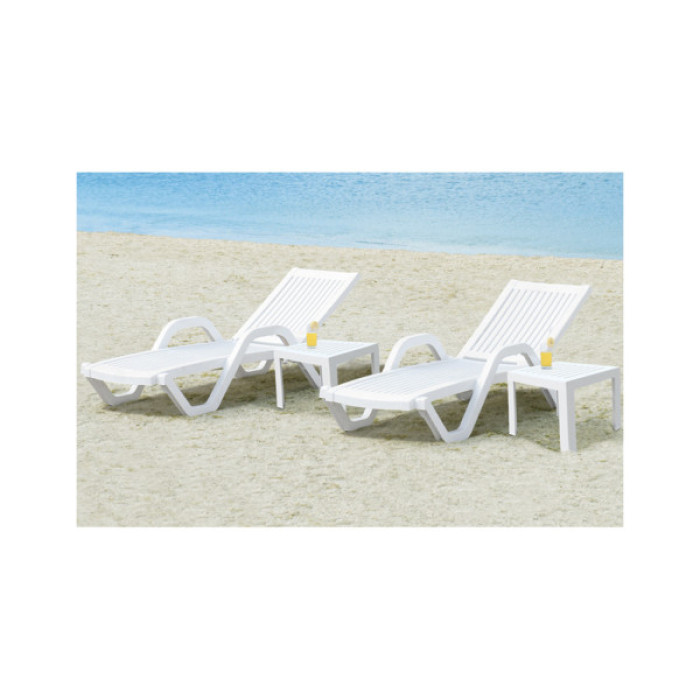 Стіл садовий PAPATYA до шезлонга Suda білий (4348)