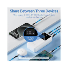 Батарея універсальна Vention 30000 mAh 22.5W Black LED Display Type (FHMB0)