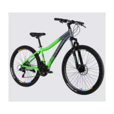 Велосипед Space 27.5" LYRA DD FR рама-15" AL 2026 сріблясто-зелений (OPS-SP-27.5-096)