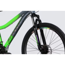 Велосипед Space 27.5" LYRA DD FR рама-15" AL 2026 сріблясто-зелений (OPS-SP-27.5-096)