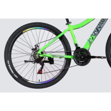 Велосипед Space 27.5" LYRA DD FR рама-15" AL 2026 сріблясто-зелений (OPS-SP-27.5-096)