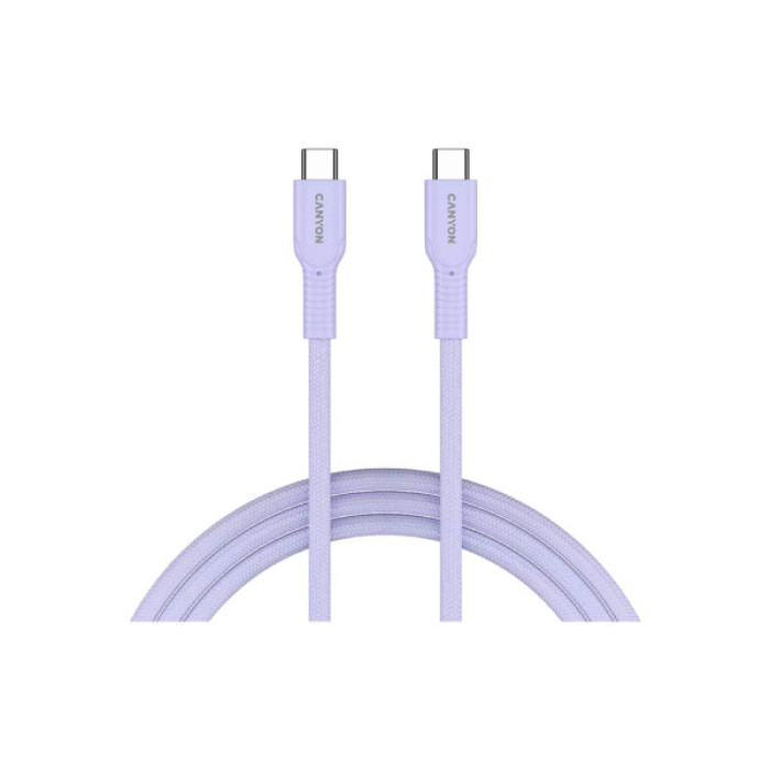 Дата кабель USB-C to USB-C 1.0m OnWire 60CL C-C 60W COLOR Braided 1m Purple Canyon (CND-CCAP60AB10PU)