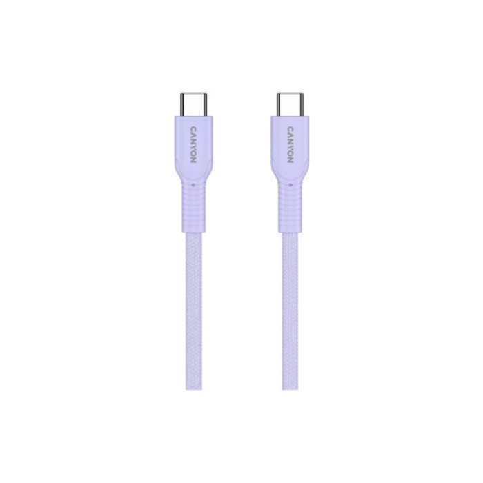 Дата кабель USB-C to USB-C 1.0m OnWire 60CL C-C 60W COLOR Braided 1m Purple Canyon (CND-CCAP60AB10PU)
