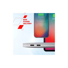 Дата кабель USB-C to USB-C 1.0m OnWire 60CL C-C 60W COLOR Braided 1m Purple Canyon (CND-CCAP60AB10PU)