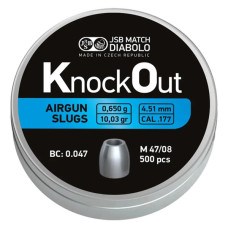 Пульки JSB KnockOut Slugs .177 MK3 4,51 мм 0,65 г (500 шт/уп) (546324-500)