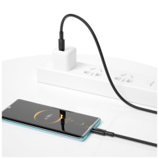 Дата кабель USB-C to USB-C 1.0m 100W braided black XO (NBQ199_С_Black)