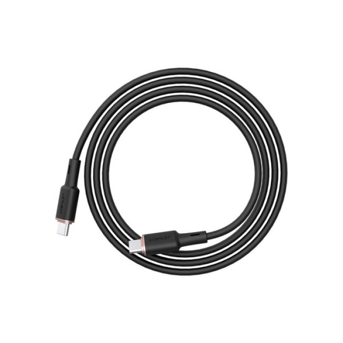 Дата кабель USB-C to USB-C 1.2m 3A 60W silicone C2-03 black Acefast (6974316280729)