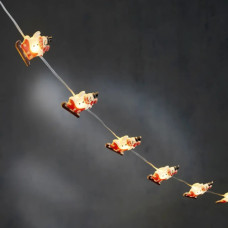 Гірлянда Luca Lighting Сніговик, струна, 1,3 м, класична біла, 10 LED 2AA, таймер (8720967822836)