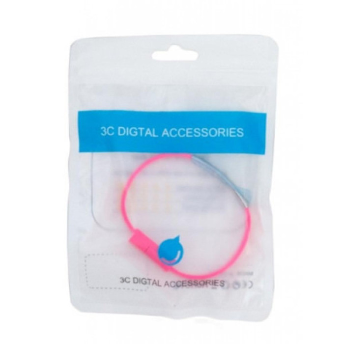 Дата кабель USB 2.0 AM to USB-C 0.18m pink Extradigital (KBU1780)