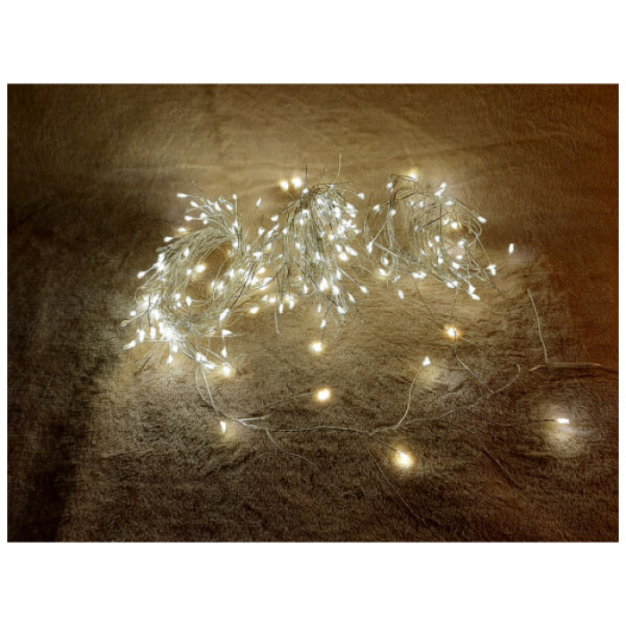 Гірлянда Luca Lighting кластер, срібна струна, 20 м, теплий білий (8718861852684)