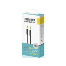 Кабель мультимедійний 3.5mm M to 3.5mm M 1.0m black Piko (1283126489150)