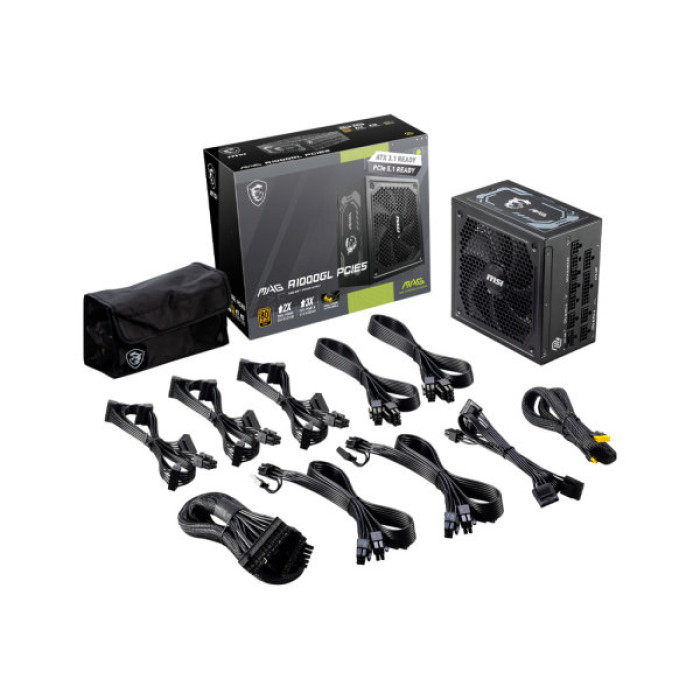 Блок живлення MSI 1000W (MAG A1000GL PCIE5)
