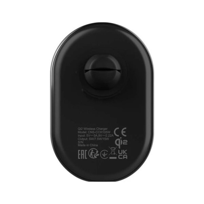 Зарядний пристрій Canyon OnGrip 105 15W Qi2 Wireless Black (CNS-CCH105B)