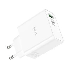 Зарядний пристрій HOCO C113A Awesome 1xUSB-C PD65W + 1xUSB QC3.0 White (6931474790910)