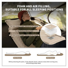 Туристичний килимок Naturehike CNK2450WS020, самонадувний, 200х63х10 см, бежевий (6927595712719)