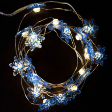 Гірлянда YES! Fun На мідному дроті Сніжинки 20 LED Тепло-біла 2.2 м На батарейках (801212)